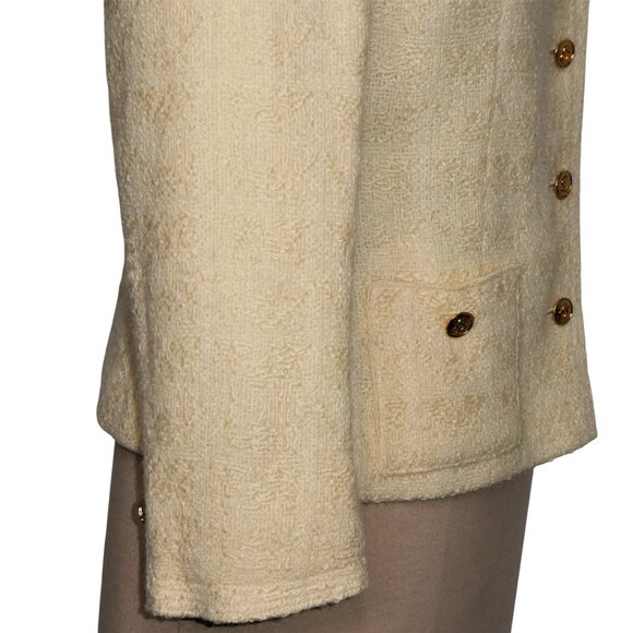 Vintage Auckie Sanft Linton Cream Tweed Jacket size S/M - Picture 4 of 11